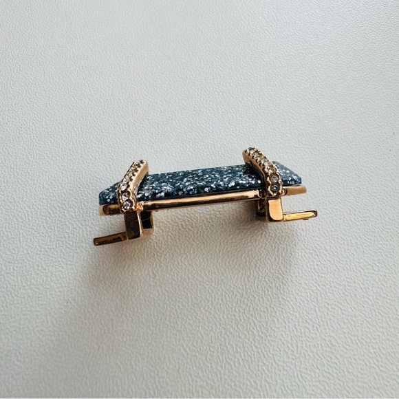 Keep Collective Charm – Blue Glitter Stone with Gold Crystal Accents - Picture 3 of 4